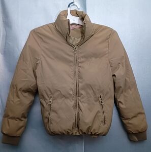 Women's Tan Puffer Jacket